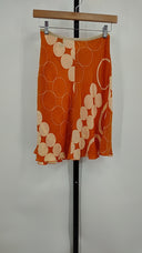 Bebe Womens Midi Skirt Orange Basic S