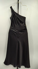 Moda International Womens Silk One Shoulder With Open Back Dress Black 4