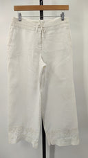Escada Sport Womens Drawstring Wide Leg Pants White 38
