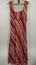 Lapis Womens Striped Midi Dress Cream Basic Sleeved L