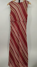 Lapis Womens Striped Midi Dress Cream Basic Sleeved L