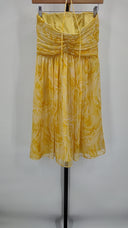 Laundry Womens Shelly Segal Yellow Midi Dress Basic Sleeved 2