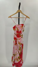 My Michelle Womens Spaghetti Strap Floral Print Dress Pink Basic Sleeved L