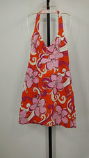 Laundry by Shelli Segal Womens Multicolor Floral Print Halter Dress Orange 4