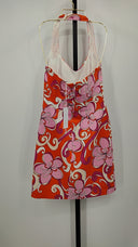 Laundry by Shelli Segal Womens Multicolor Floral Print Halter Dress Orange 4