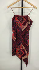 Younique Womens Multi-Pattern Spaghetti Strap Dress Purple M