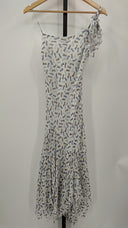 Gilar Womens Multicolor One Shoulder Dress Blue Basic Sleeved 2