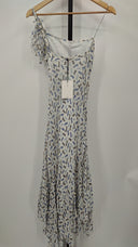 Gilar Womens Multicolor One Shoulder Dress Blue Basic Sleeved 2