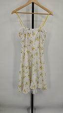 Ruby Rox Womens Spaghetti Strap Floral Print A-Line Dress Juniors White 5
