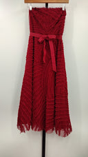 BCBG Max Mara Womens Strapless Ruffle Dress Red 2