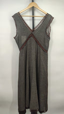 Dick & Jayne Womens Sleeveless V-Neck Dress Brown XL