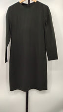 Calvin Klein Womens Crepe Long Sleeve Mini Dress Black 8