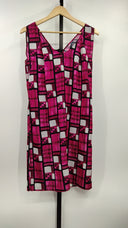Marni Womens Short Sleeve V-Neck Multicolor Dress Pink Basic Sleeved 38