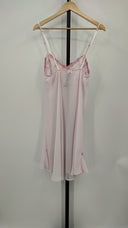 Victoria's Secret Womens Floral Embroidered Sheer Mesh Slip Dress Pink Large