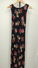 Noc Love Womens Short Sleeve Floral Dress Black Basic Sleeved S