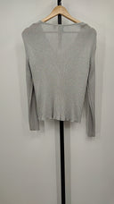 Gap Womens Modern Rib Cardigan Shirt Heather Grey L