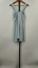 Bernadettes Biscotti Kids Short Sleeve Button Down Checkered Dress Blue 14