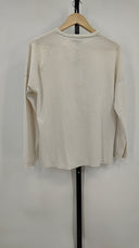 DKNY Womens Crew Neck Long Sleeve Shirt Cream S