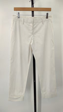 Prada Womens Straight Leg Pants Cream 44