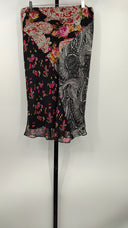New York City Design Co Womens Floral Printed Skirt Black Basic M