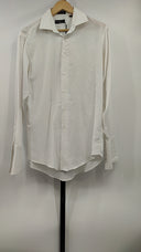 Christian Dior Mens Button Down Long Sleeve Dress Shirt White 15.5/33