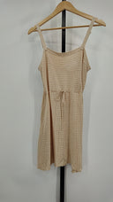 I.E. Womens Sleeveless Square Neck Knit Dress Tan L