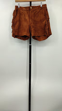 Ralph Lauren Womens Suede Fringe Shorts Brown 4