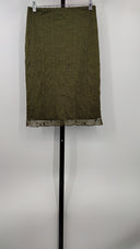 To The Max Womens Lace Pencil Midi Skirt Green S