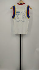 Hello Brother Womens Cropped Basketball Jersey White Sleeved Top 34