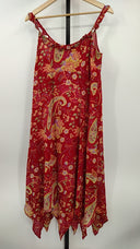 Papillon Womens Sleeveless Strap Dress Red M