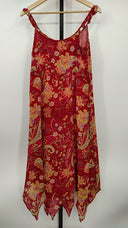 Papillon Womens Sleeveless Strap Dress Red M