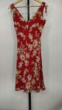 Rampage Womens April Cornell Floral Print Sleeveless Dress Red 5