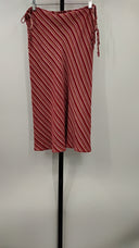 Angie Womens Striped Midi Skirt Red M