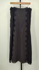 DKNY Womens Strapless Lace Trim Dress Black 8