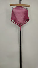 Bebe Womens Bandana Cut Crop Top Pink 4