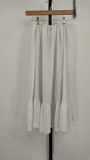 Byer Womens Lace Trim Maxi Skirt White S