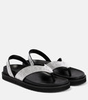 Simkhai Women Talie Crystal-Embellished Sandals Shoes Black 38