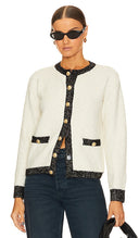Bcbgeneration Women Contrast Knit Cardigan Sleeved Top White XS