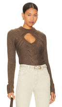 Lovers And Friends Women Emory Keyhole Cable Pullover Brown L