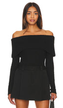 Central Park West Women Gwyneth Off-Shoulder Sweater Black S