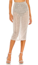 Camila Coelho Women Beatriz Midi Skirt Basic Silver L
