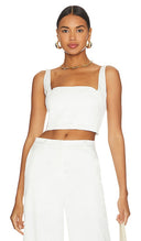 Line & Dot Women Celestin Cropped Top Sleeved White M