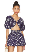 Caroline Constas Women Tyler Top Sleeved Blue S
