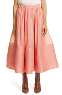 Zimmermann Women Botanica Organza Midi Skirt Basic Green 0
