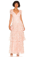 Bcbgmaxazria Women Long Tiered Evening Dress Pink 4
