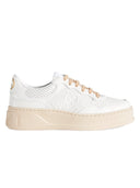 Gucci Women Gg-Embossed Leather Low-Top Sneakers Shoes White 40