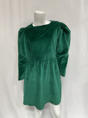 Batsheva Women Prairie Cotton-Velvet Dress Green 10