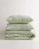 Quince European Linen Duvet Cover Set Sage Bedding Cal King