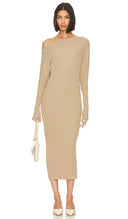 Enza Costa Women Knit Slouch Dress Basic Sleeved Brown XS