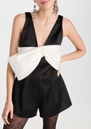 Alexis Women Gian Romper Sleeved Jumpsuit Black L